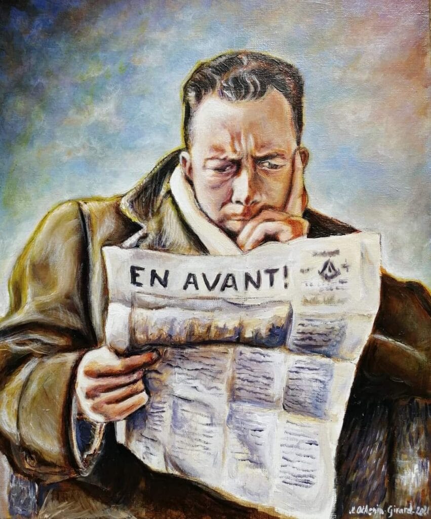 tableau d' albert camus par jean loup othenin girard