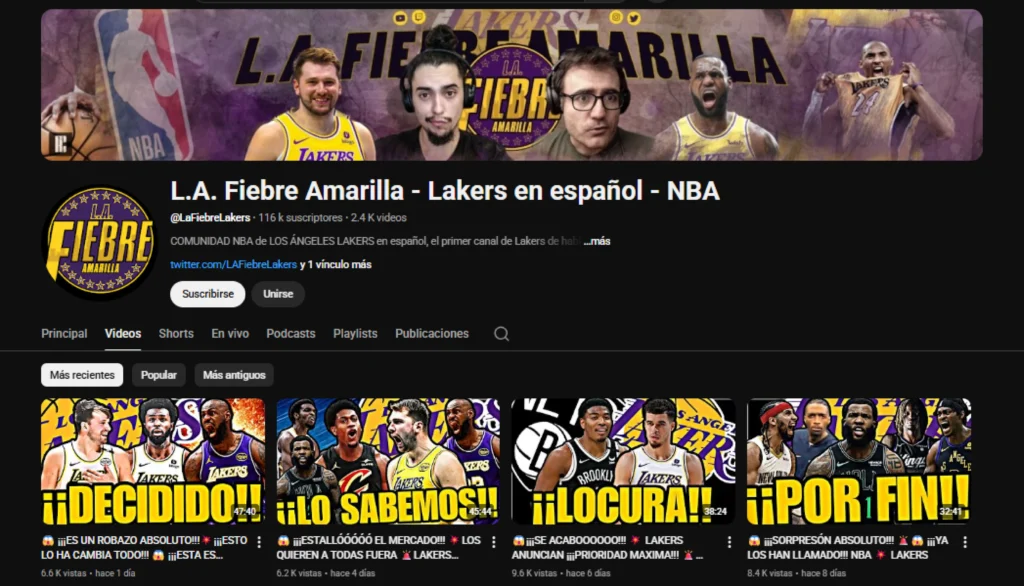 Lakers en español: 2 canales que elevan el periodismo fuera de Estados Unidos la fiebre amarilla lakers en español