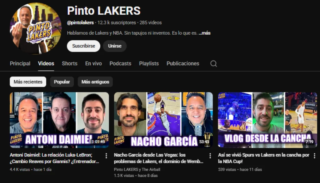 Lakers en español: 2 canales que elevan el periodismo fuera de Estados Unidos pinto lakers lakers en español