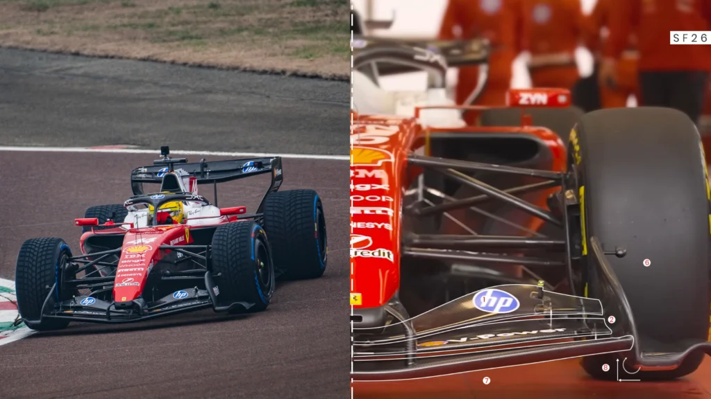 Ferrari presentó el SF-26: apuesta por el margen aspectos técnicos de la ferrari sf 26 01