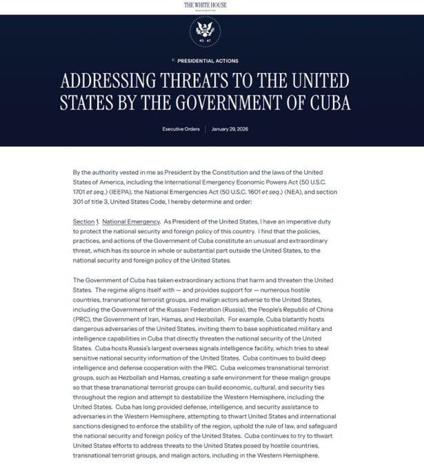Orden ejecutiva para asfixiar a Cuba: Trump aprieta el nudo orden ejecitiva de trump hacia cuba
