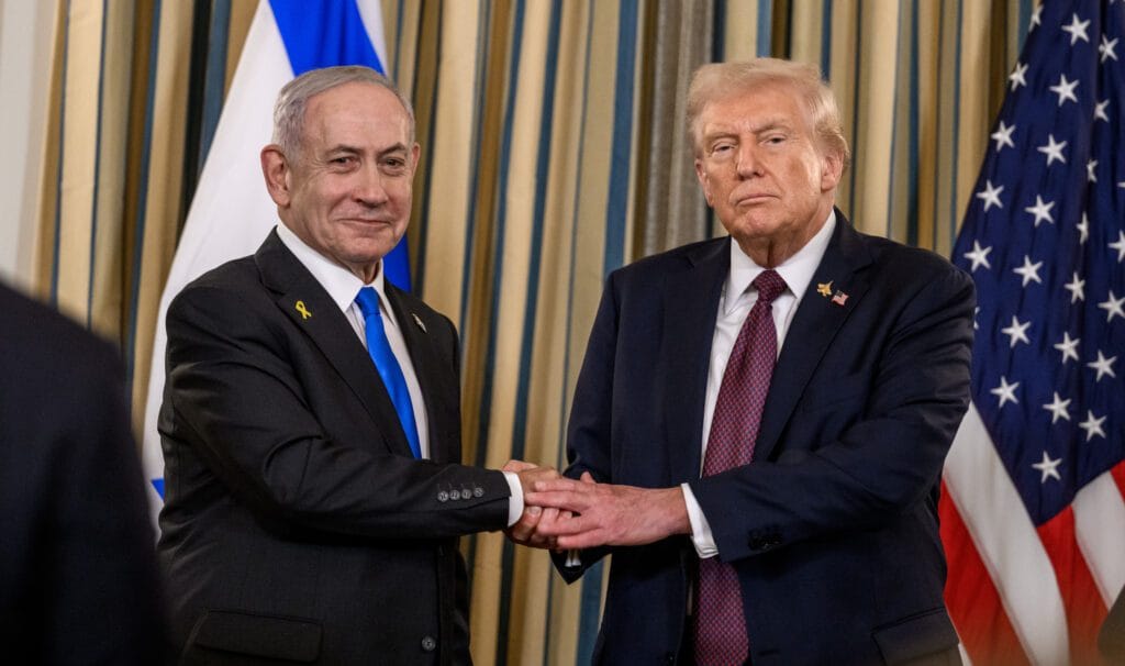 Guerra en el Medio Oriente: Estados Unidos, Israel, Irán president donald trump and israeli prime minister benjamin netanyahu hold a joint press conference