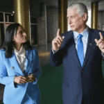 Miguel Díaz-Canel entrevista a Kristen Welker en el programa Meet the Press de NBC News