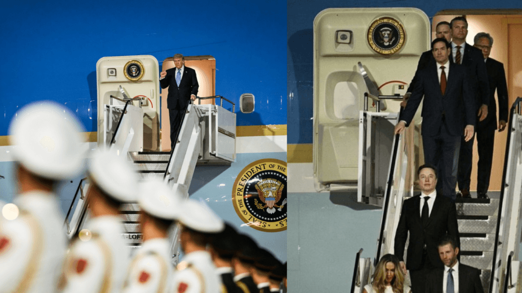 Elon Musk, Tim Cook y Jensen Huang viajaron con Trump a China