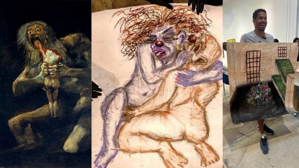 Saturno devorando a su hijo comparación con arte cubano